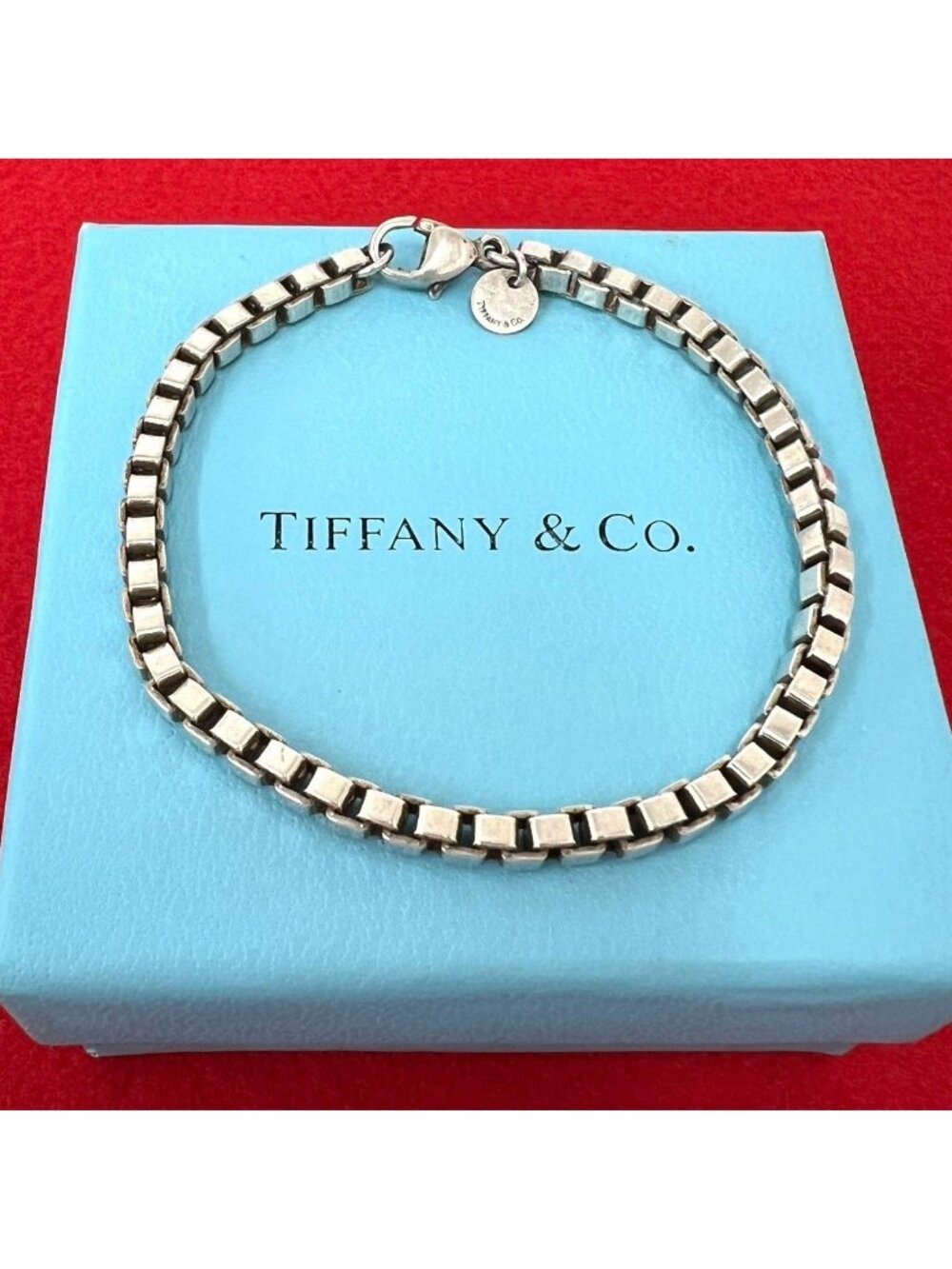 Tiffany & Co Venetian Bracelet 925 Sterling Silver Chain Bangle
